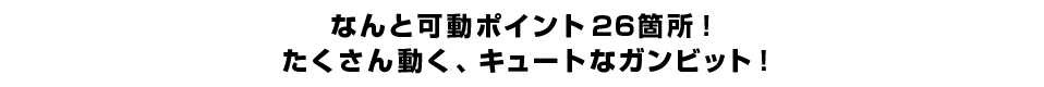 なんと可動ポイント２６箇所！ たくさん動く、キュートなガンビット！