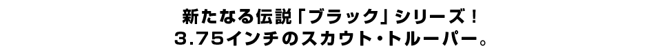 新たなる伝説「ブラック」シリーズ！3.75インチのスカウト・トルーパー。