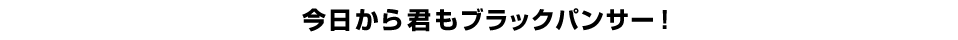 今日から君もブラックパンサー！