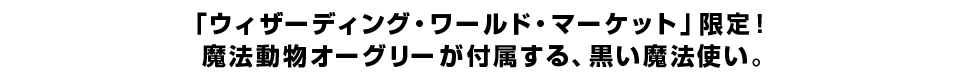 「ウィザーディング・ワールド・マーケット」限定！ 魔法動物オーグリーが付属する、黒い魔法使い。