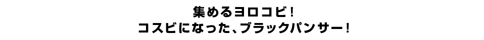 集めるヨロコビ！コスビになった、ブラックパンサー！