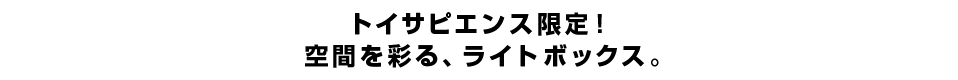 トイサピエンス限定！空間を彩る、ライトボックス。