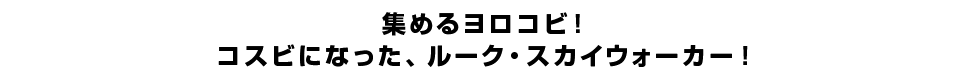 集めるヨロコビ！コスビになった、ルーク・スカイウォーカー！