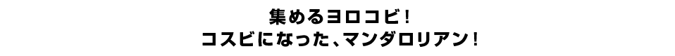 集めるヨロコビ！コスビになった、マンダロリアン！