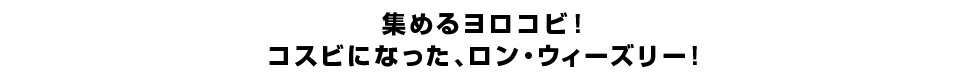 集めるヨロコビ！コスビになった、ロン・ウィーズリー！