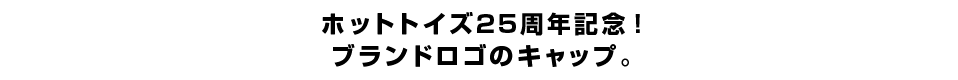 ホットトイズ25周年記念！ブランドロゴのキャップ。